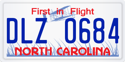 NC license plate DLZ0684
