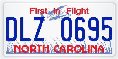 NC license plate DLZ0695