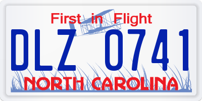 NC license plate DLZ0741