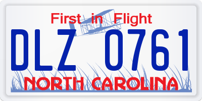 NC license plate DLZ0761