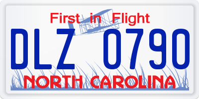 NC license plate DLZ0790