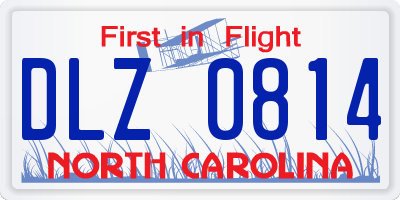 NC license plate DLZ0814
