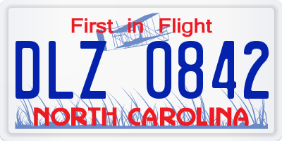 NC license plate DLZ0842
