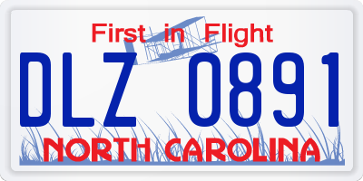 NC license plate DLZ0891