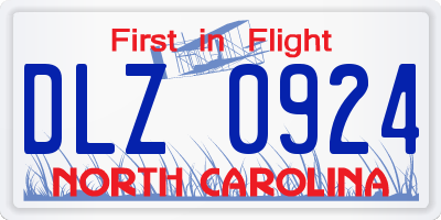 NC license plate DLZ0924
