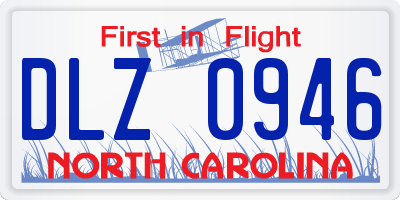 NC license plate DLZ0946