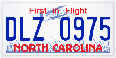 NC license plate DLZ0975