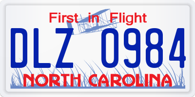 NC license plate DLZ0984