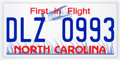 NC license plate DLZ0993