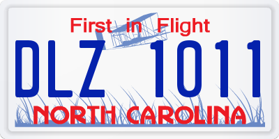 NC license plate DLZ1011