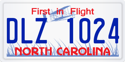 NC license plate DLZ1024