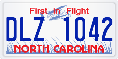 NC license plate DLZ1042