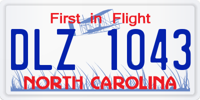 NC license plate DLZ1043