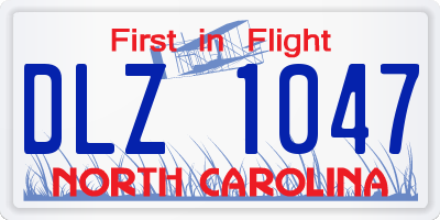 NC license plate DLZ1047