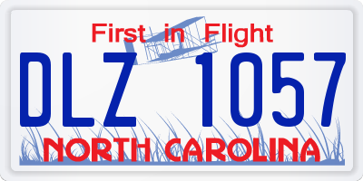 NC license plate DLZ1057