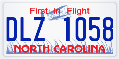 NC license plate DLZ1058