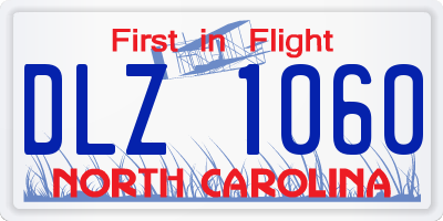 NC license plate DLZ1060