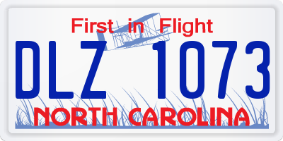NC license plate DLZ1073