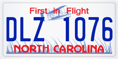 NC license plate DLZ1076