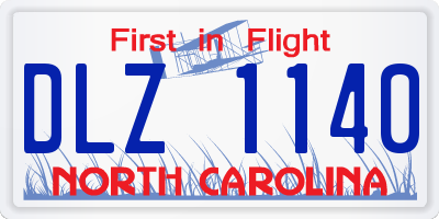 NC license plate DLZ1140