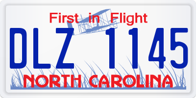 NC license plate DLZ1145