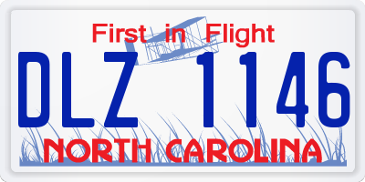 NC license plate DLZ1146