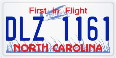 NC license plate DLZ1161