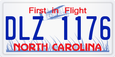 NC license plate DLZ1176