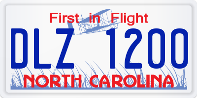 NC license plate DLZ1200