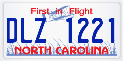 NC license plate DLZ1221