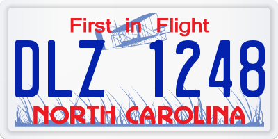NC license plate DLZ1248
