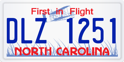 NC license plate DLZ1251