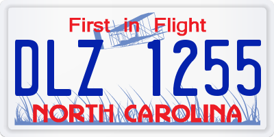 NC license plate DLZ1255