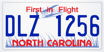 NC license plate DLZ1256