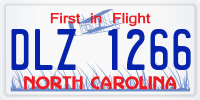 NC license plate DLZ1266
