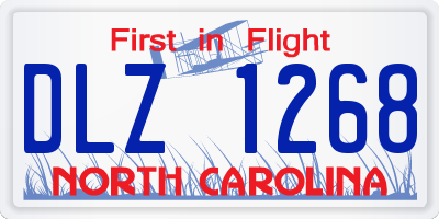 NC license plate DLZ1268