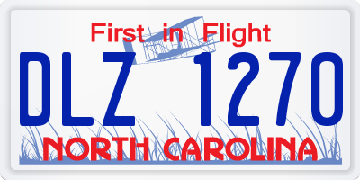 NC license plate DLZ1270