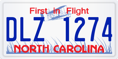 NC license plate DLZ1274