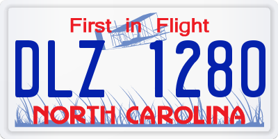NC license plate DLZ1280