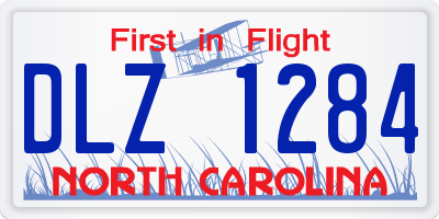 NC license plate DLZ1284