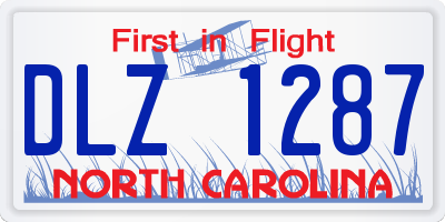 NC license plate DLZ1287