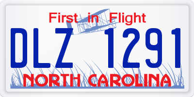 NC license plate DLZ1291