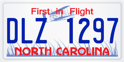 NC license plate DLZ1297