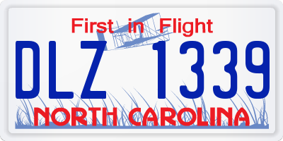NC license plate DLZ1339
