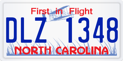 NC license plate DLZ1348