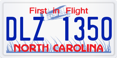 NC license plate DLZ1350