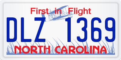 NC license plate DLZ1369