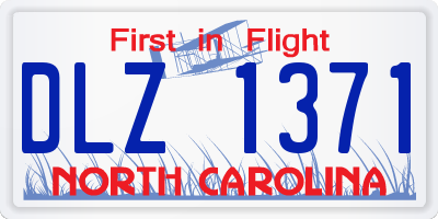 NC license plate DLZ1371