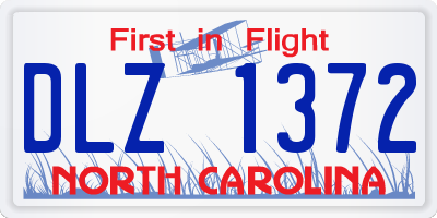 NC license plate DLZ1372