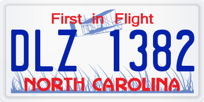 NC license plate DLZ1382